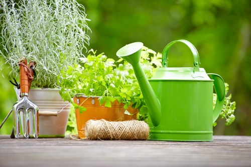 Weed control and hedge shaping for garden maintenance in Coney Hall